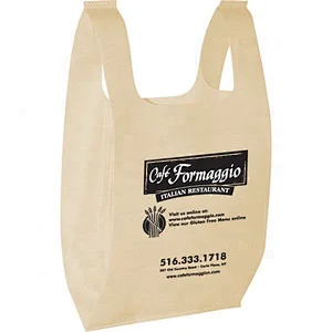 cheap price non woven t-shirt  tote shopping bags with custom printed logo