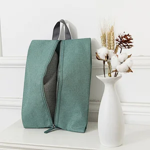 Portable waterproof travel oxford cloth zippered storage bag for shoes