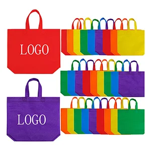 Wholesale waterproof heavy duty colorful reusable shopping non woven bags