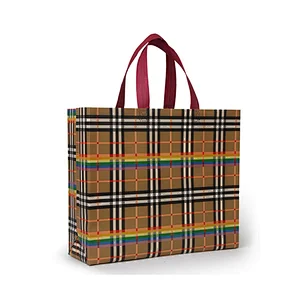Fashion cheap heavy duty Lamination PP Woven Tote grocery Bag in stock