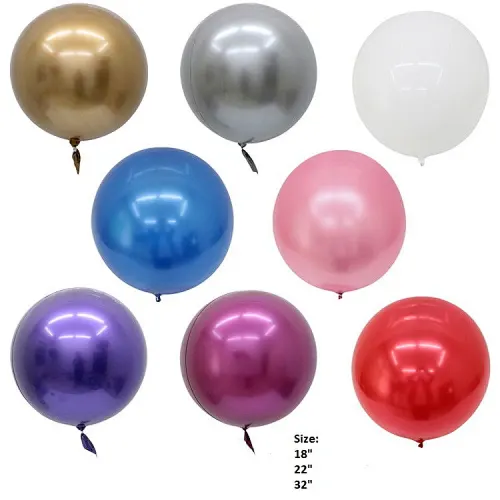 10inch Metallic Bobo balloons pre-streched