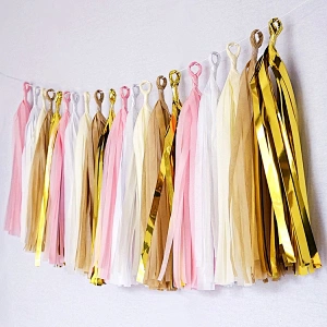 DIY Tissue Paper Tassels Party Decoration Supplies