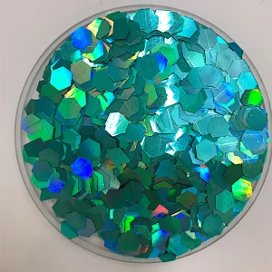 holographic glitters mixed 3mm and 6mm blue color