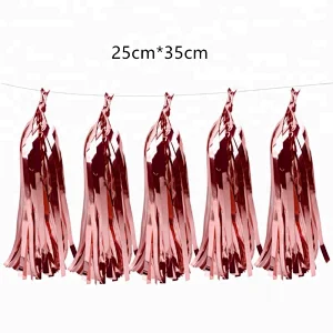Tassel Tinsel Foil Tassel Party Garland Rose Gold Color