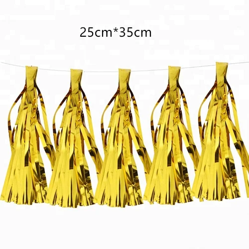 Tassel Tinsel Foil Tassel Party Garland Gold Color