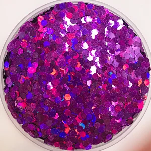 holographic glitters mixed 3mm and 6mm blue color