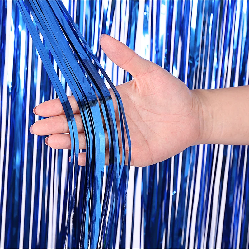 Blue Shimmer Curtains for Party
