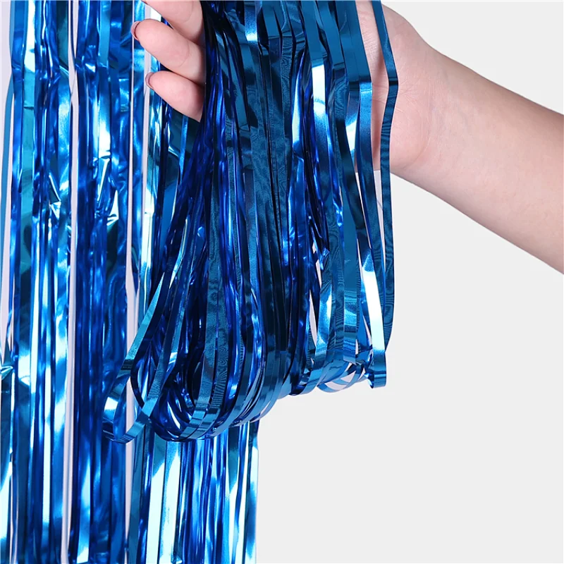 Blue Shimmer Curtains for Party