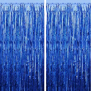 Blue Shimmer Curtains for Party