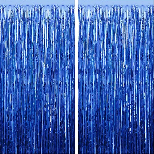 Blue Shimmer Curtains for Party