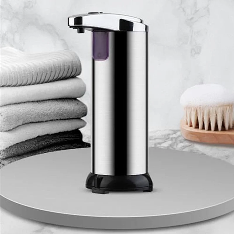 Touchless Soap Dispenser Sensor Automatic Hands Free Sanitizer Dispenser Stainless Steel Auto Soap Pump for Bathroom, Kitchen