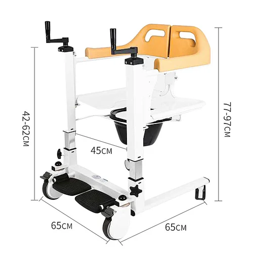 Adjustable height Multifunction Rehabilitation Nursing Moving Aid Spa Bathtub Shower Wheelchair Commode Chair