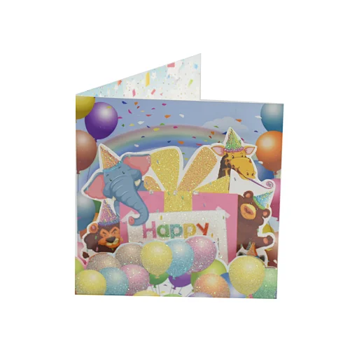 Greeting card, birthday card, glitter greeting card, handmade card