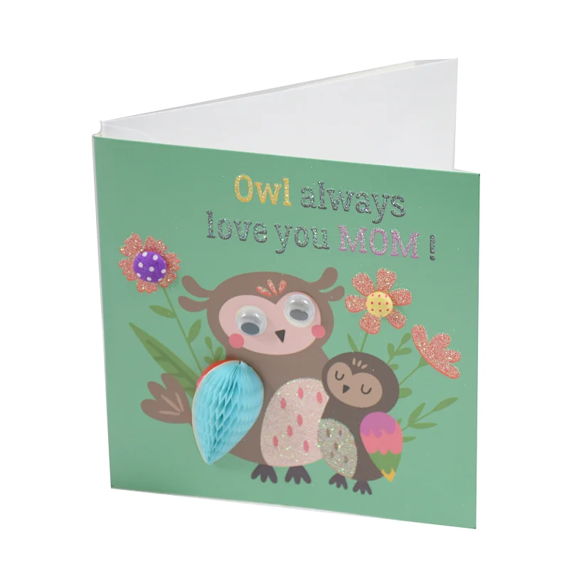 Greeting card, birthday card, honey comb greeting card, handmade card