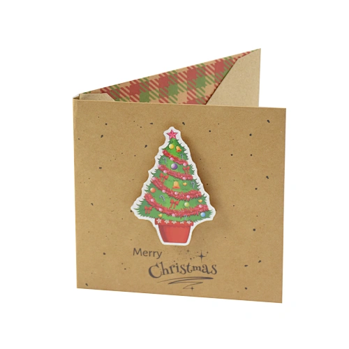 Greeting card,christmas card, kraft paper greeting card, 3D card