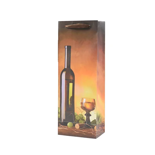 Bottle bag, paper bag, coated paper bag , wine bag
