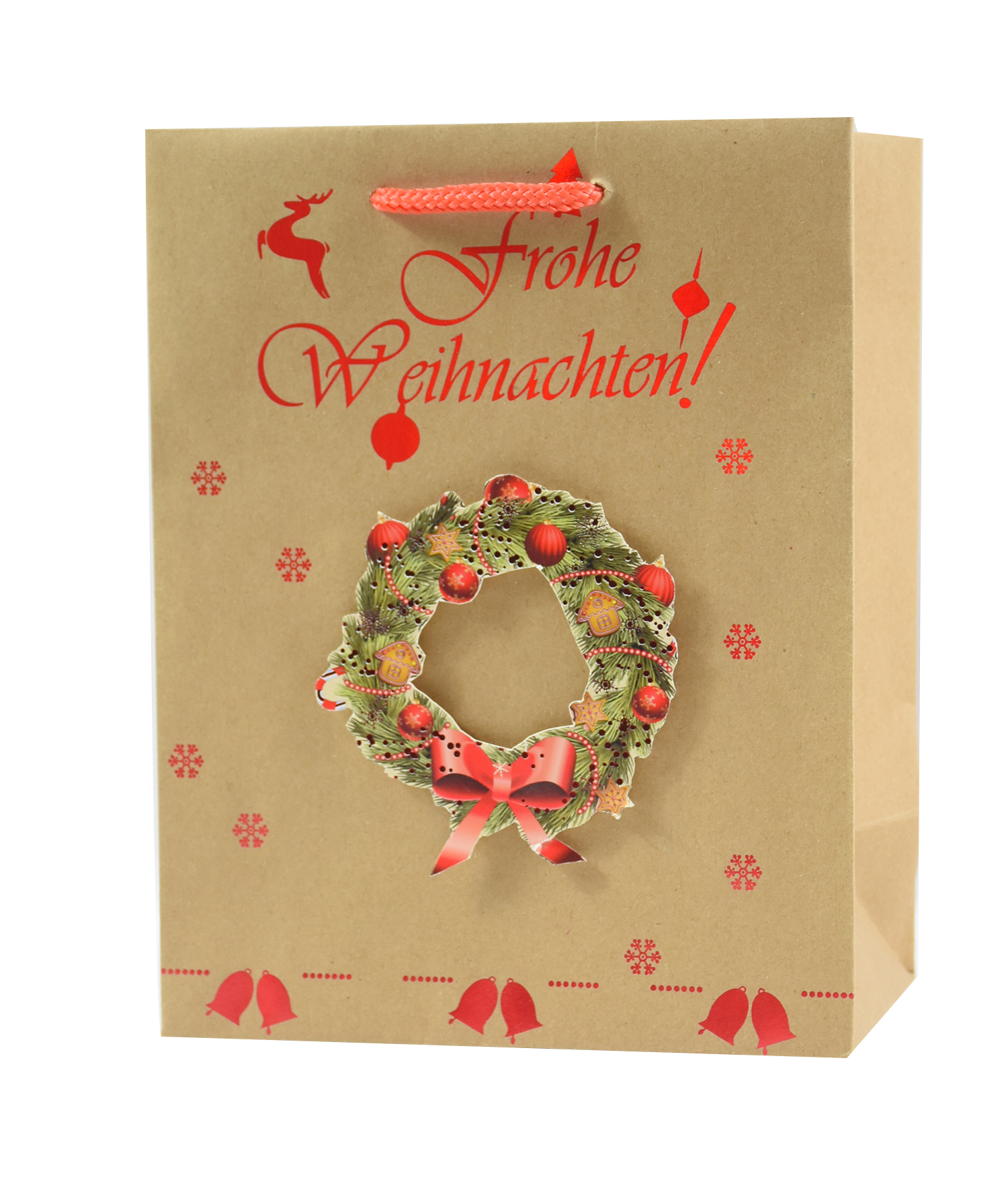 Christmas gift bag, kraft paper bag, gift bag, handmade gift bag, kraft bag