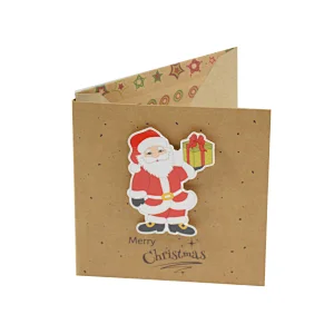 Greeting card,christmas card, kraft paper greeting card, 3D card