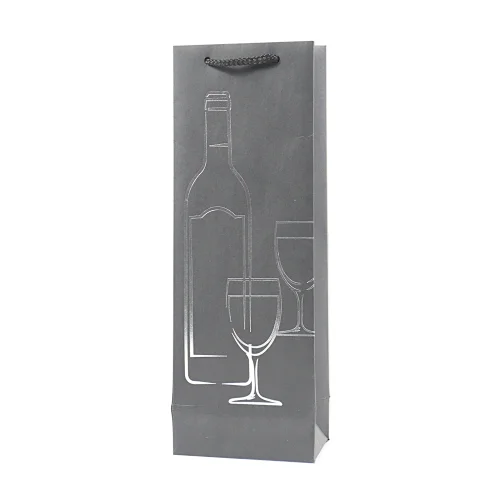 Bottle bag, paper bag, black foil bag , wine bag