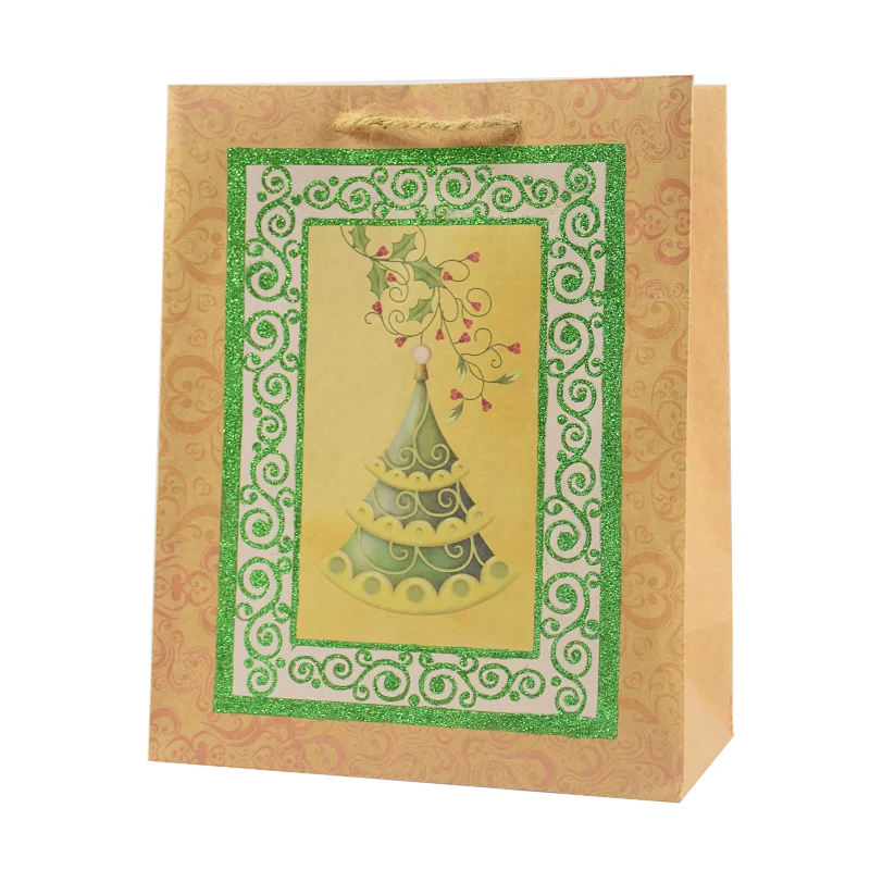 Christmas gift bag, kraft paper bag, gift bag, recycle paper bag