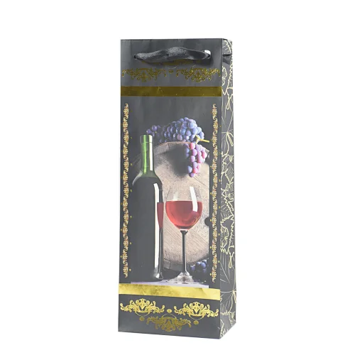 Bottle bag, paper bag, coated paper bag , wine bag
