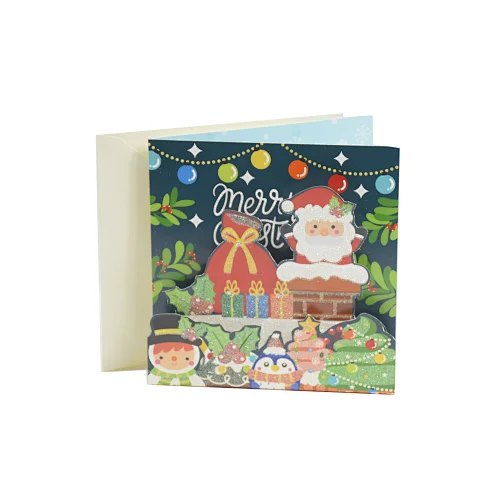 Music greeting card, christmas greeting card with music, greeting card with lights