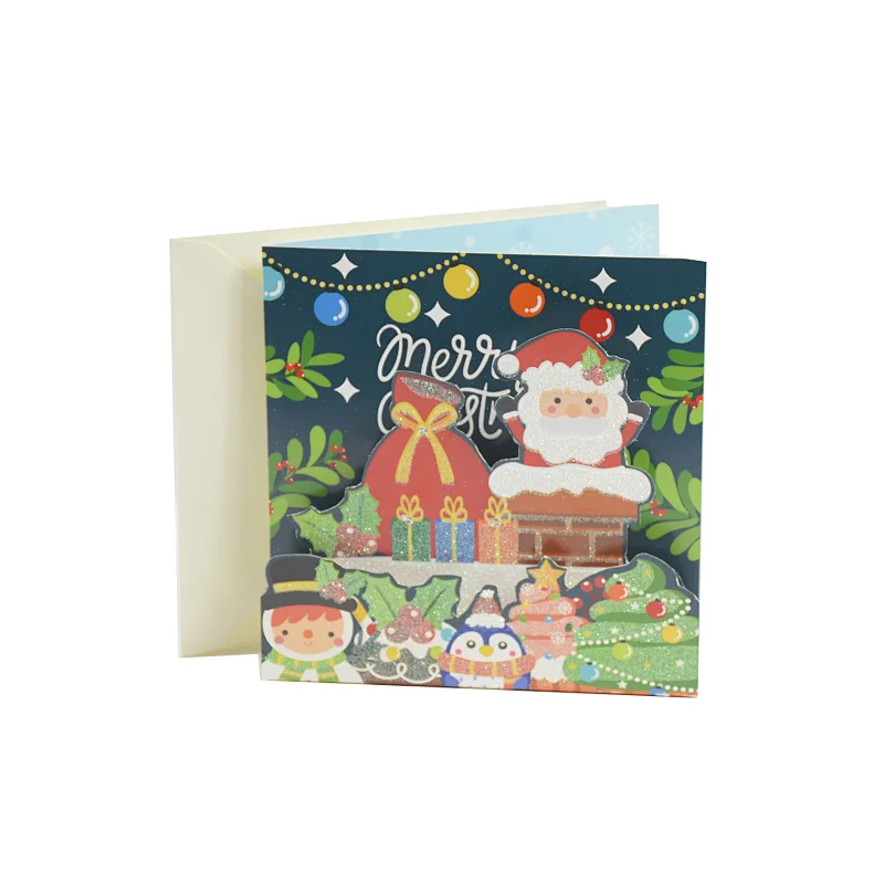 Music greeting card, christmas greeting card with music, greeting card with lights