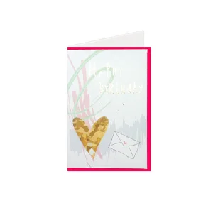Myway Greeting Card Printing Customized Blank Handmade Tamil Love Greeting Card Cartoon Gift Custom Letters Europe Craft Toxic