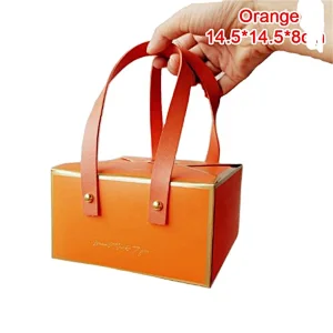 Hot sales paper boxes CMYK printing with matte lamination and PU handle for gifts packaging