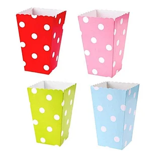 Hot sales paper box one color dot printing design for packaging popcorn or other foods