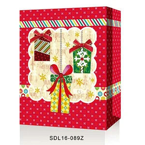 Custom oem china gift  Hand Length Handle packaging Bag Good style Christmas gift bag Packaging