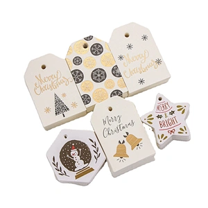 Hot sales Christmas design gift tags with CMYK and hot stamping for decorate