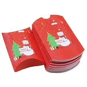hot sales pillow paper box CMYK printing Xmas design for packaging gifts