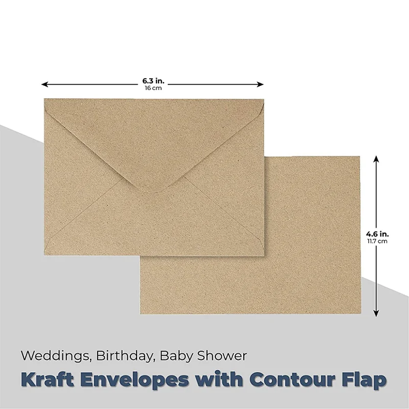 Wedding Custom Envelope  Paper  Office Blank Cards With Envelopes Printing Logo