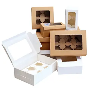 hot sales small kraft paper box for packaging cake and ice cream or other foods
