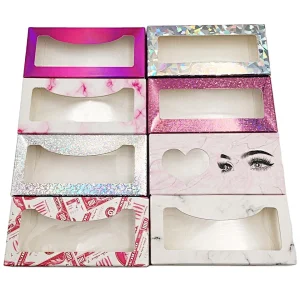 Hot sales clear window printing box for packing eyelash and other jewelry and gifts