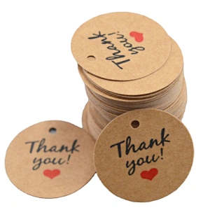 hot sales gift tags with hot stamping kraft paper for packing gifts and accessories