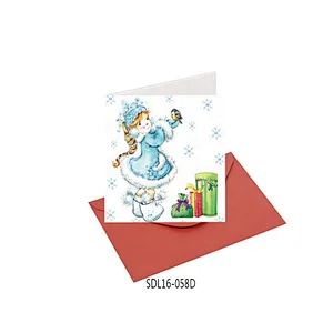 Best sell wholesale Animal design Cards  OEM Customized Christmas greeting Paper card