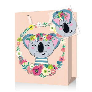 Puzzle colorful gift paper bags with Fresh design suitable for children packing gifts or foods