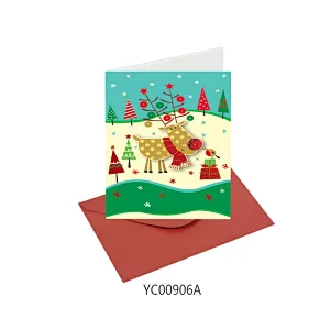 Wholesale made in china Thank You Cards Top quality Christmas greeting Paper card