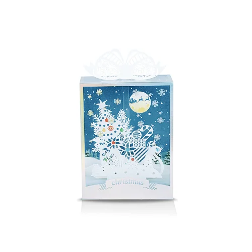 Three-dimensional Furnishing Articles Greeting And Christmas  Card  Hollow Out
