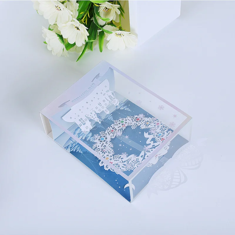 Hot Sales Three-dimensional Furnishing Articles Greeting And Christmas  Card  Hollow Out