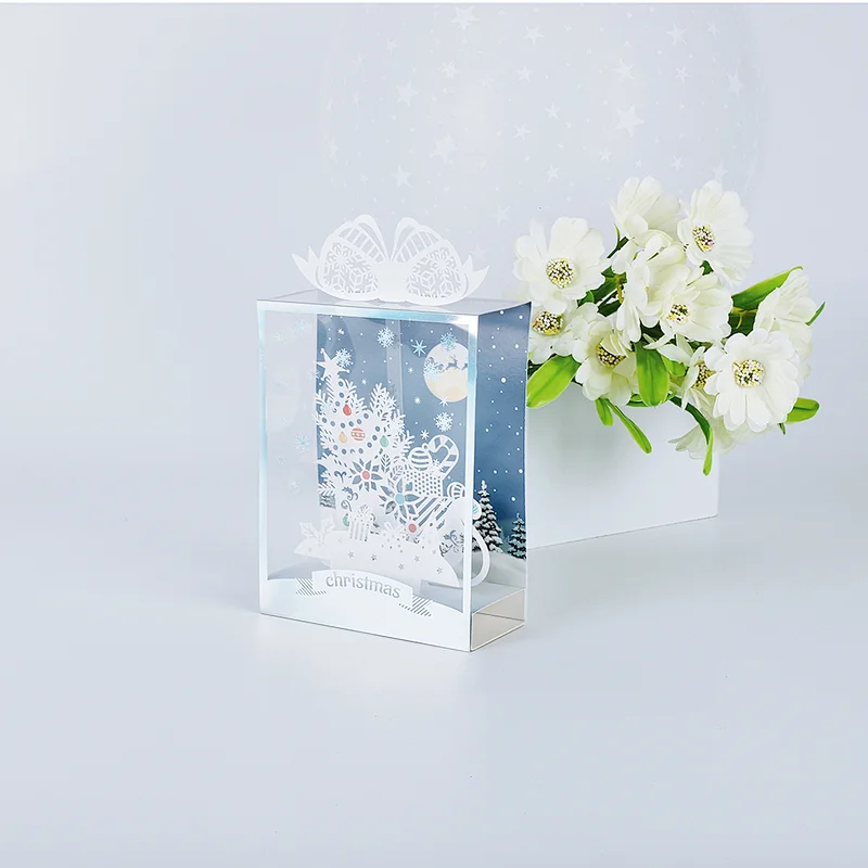 Three-dimensional Furnishing Articles Greeting And Christmas  Card  Hollow Out