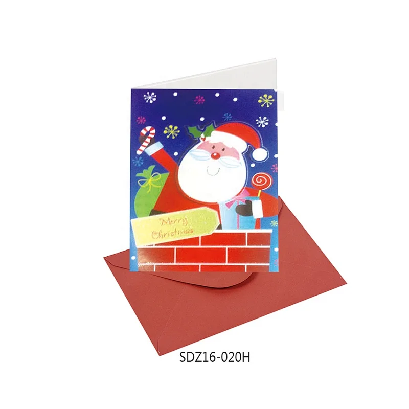 Good quality wholesale Silk screen printing Cards Best china low price Christmas greeting Paper card