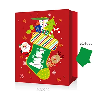 Scratch panel gift paper bags for xmas design