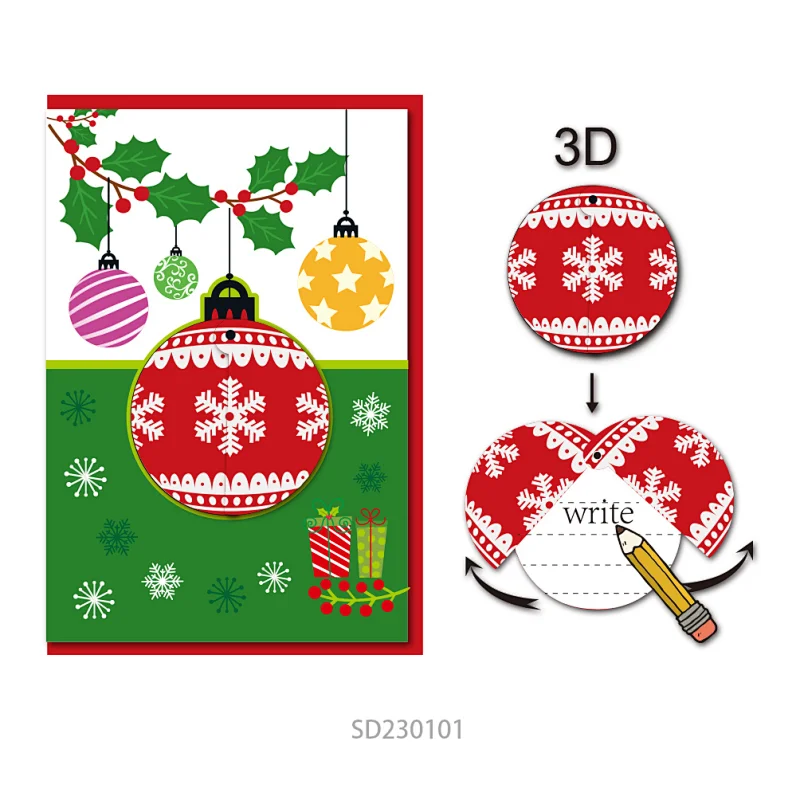 3D Moving Greeting Cards For Christmas Designs
