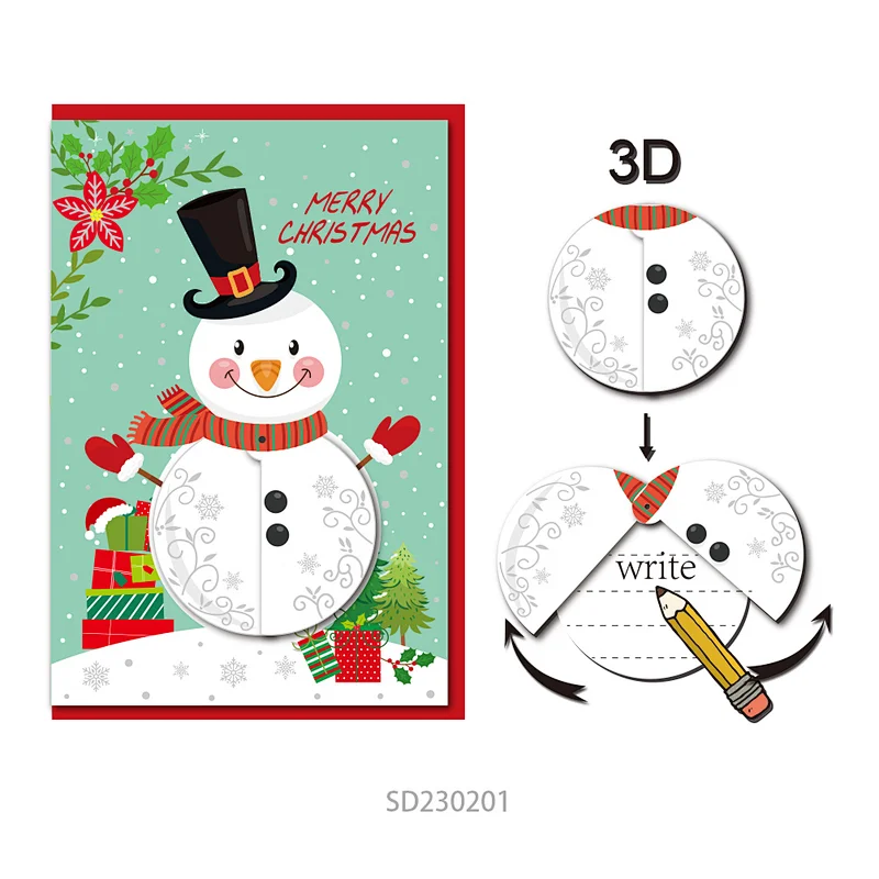 3D Moving Greeting Cards For Christmas Designs
