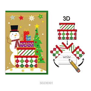 3D Moving Greeting Cards For Christmas Designs