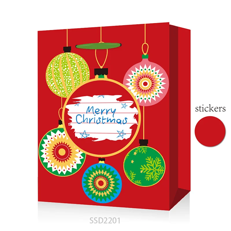 Scratch panel gift paper bags for xmas design