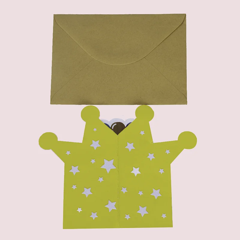 Hot Sales Pop Up Gold Stamping Greeting Card Handmade For Friends Birthday